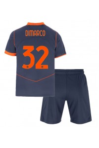 Fotbalové Dres Inter Milan Federico Dimarco #32 Dětské Třetí Oblečení 2025-26 Krátký Rukáv (+ trenýrky)